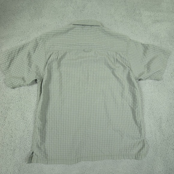 The‎ North Face Mens Large Hiking Style Green Check Short Sleeve Button Shirt - Picture 12 of 15